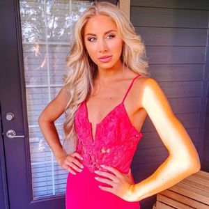 Lovers + Friends | Roxy Jumpsuit in Hot Pink M